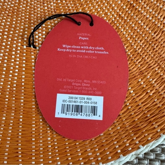 Opalhouse Set of 5 Woven Chargers Fall Orange - Picture 4 of 6